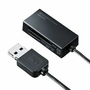 【新品】【5個セット】 サンワサプライ USB2.0 カードリーダー ADR-MSDU3BKNX5