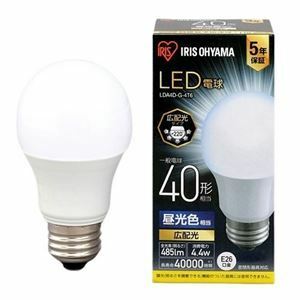 【新品】アイリスオーヤマ LED電球40W E26 広配光 昼光色 4個セット