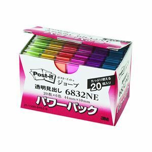 【新品】3M Post-it ポストイット ジョーブ パワーパック 透明見出し 3M-6832NE