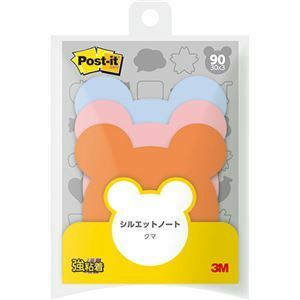 【新品】【10個セット】 3M Post-it ポストイット シルエットノート 強粘着 クマ 3M-SSS-BERX10