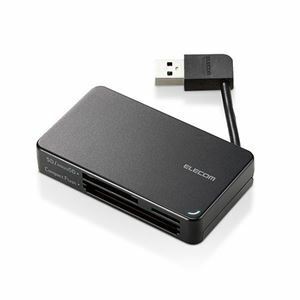 【新品】【3個セット】 エレコム USB3.0対応メモリカードリーダー/ケーブル収納型タイプ ブラック MR3-K303BKX3