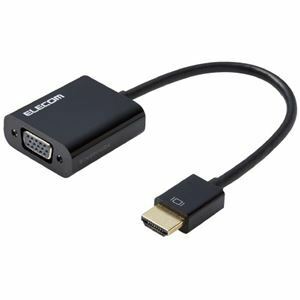 【新品】エレコム 変換アダプタ HDMI-VGA AD-HDMIVGABK2 ブラック