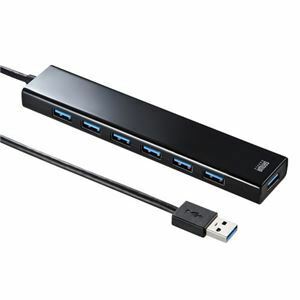 【新品】サンワサプライ 急速充電ポート付きUSB3.2Gen1 7ポートハブ USB-3H703BKN