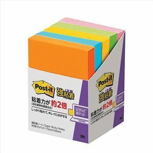 【新品】3M Post-it ポストイット 強粘着ノート ネオンカラー 混色 5個入 3M-656-5SSAN