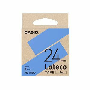 【新品】【5個セット】 カシオ計算機 Lateco専用詰替用テープ/青に黒文字/24mm XB-24BUX5