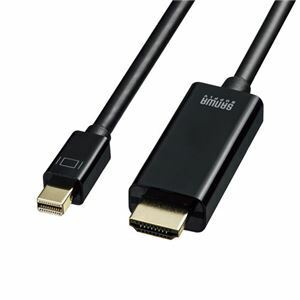 【新品】サンワサプライ ミニDisplayPort-HDMI変換ケーブル HDR対応 1m ブラック KC-MDPHDRA10