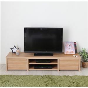 【新品】タップ収納付き テレビ台/テレビボード【幅147cm ナチュラル】 背面タップ収納付き 日本製 組立品