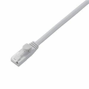 【新品】（まとめ） エレコム EU RoHS指令準拠 CAT5E対応 爪折れ防止 LANケーブル 5m/簡易パッケージ仕様（ホワイト） LD-CTT/