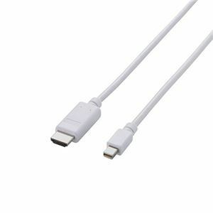 【新品】エレコム Mini DisplayPort-HDMI変換ケーブル/2m/ホワイト AD-MDPHDMI20WH