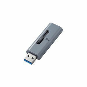 【新品】エレコム USBメモリー/USB3.2（Gen1）対応/スライド式/128GB/グレー MF-SLU3128GGY