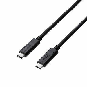 【新品】エレコム USB3.1ケーブル/Gen2/C-Cタイプ/認証品/PD対応/5A出力/1.0m/ブラック USB3-CC5P10NBK