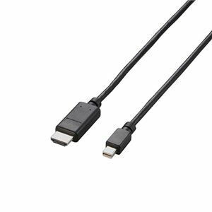 【新品】エレコム Mini DisplayPort-HDMI変換ケーブル/2m/ブラック AD-MDPHDMI20BK