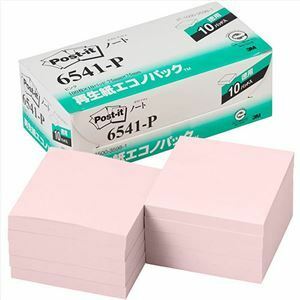 【新品】3M Post-it ポストイット 再生紙エコノパック ノート ピンク 3M-6541-P