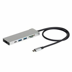 【新品】Digio2 USB Type-C アルミドッキングステーション 50cm シルバー UD-C01LSL