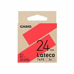 【新品】【5個セット】 カシオ計算機 Lateco専用詰替用テープ/赤に黒文字/24mm XB-24RDX5