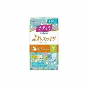 【新品】(まとめ) 大王製紙 ナチュラ さら肌さらり よれスッキリ吸水ナプキン 26cm ロング 50cc 18枚 【×3セット】