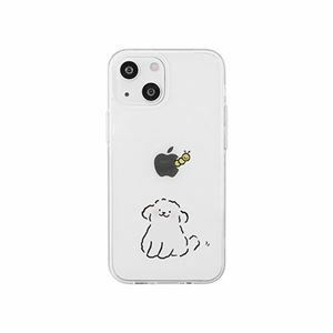 【新品】AKAN ソフトクリアケース for iPhone 14 ワンちゃんと虫 背面カバー型 AK23510i14