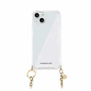 【新品】araree PHONECKLACE チェーンショルダーストラップ付きクリアケース for iPhone 14 ゴールド 背面カバー型 PN2