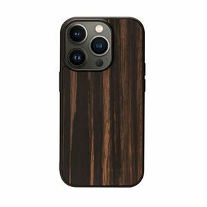 【新品】Man ＆ Wood 天然木ケース for iPhone 14 Pro Max Ebony 背面カバー型 I23644i14PM