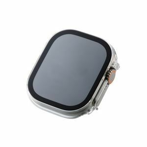 【新品】エレコム Apple Watch 49mm用フルカバーケース プレミアムゴリラガラス 高透明 AW-22CFCGOCR クリア