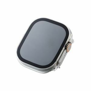 【新品】エレコム Apple Watch 49mm用フルカバーケース プレミアムガラス 高透明 AW-22CFCGCR クリア