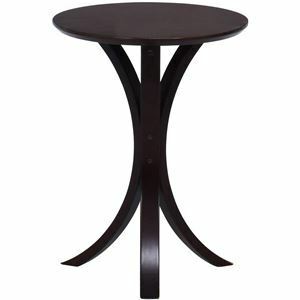 【新品】【2個セット】円形 サイドテーブル/ミニテーブル 【ダークブラウン】 約幅40cm 木製 北欧風