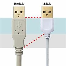 【新品】【5個セット】 サンワサプライ 極細USBケーブル （USB2.0 A-Bタイプ） 1.5m KU20-SL15WKX5_画像4