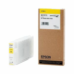 【新品】エプソン（EPSON） インクジェットカートリッジ SC1Y11 【インク色：イエロー 110ml】 1個