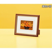 【新品】『花』風水額/シルク版画 【吉岡浩太郎 黄色い花】 スタンド付き 壁掛け/置き型兼用 日本製_画像1