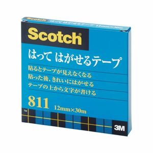 【新品】（まとめ） 住友スリーエム スコッチ(R)はってはがせるテープ （大巻）巻芯径76mm 811-3-12 1巻入 【×10セット】