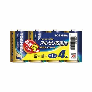 【新品】（まとめ） 東芝 TOSHIBA アルカリ乾電池 LR20L4MP 4本入 【×3セット】