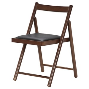 【新品】折りたたみ椅子 折り畳み椅子 幅43cm ミディアムブラウン 木製フレーム ミラン フォールディングチェア リビング ダイニング
