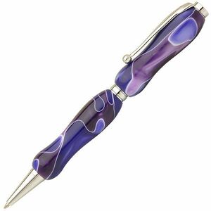 【新品】アクリルボールペン/文房具 【カシスパープル Purple】 クロスタイプ 芯：0.7mm 日本製 文具 オフィス用品 『Marble Pen
