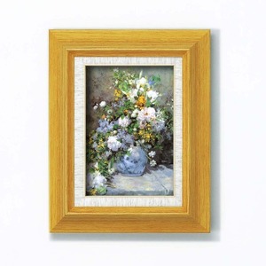 【新品】名画額縁/フレームセット 【サム 壁掛け用】 ルノワール 「花瓶の花」 273×343×48mm 立体加工付き