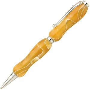 【新品】アクリルボールペン/文房具 【シャインゴールド Beige】 クロスタイプ 芯：0.7mm 日本製 文具 オフィス用品 『Marble Pen