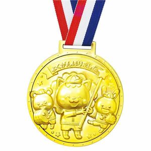 【新品】（まとめ）ゴールド3Dスーパービッグメダル フレンズ 【×10個セット】