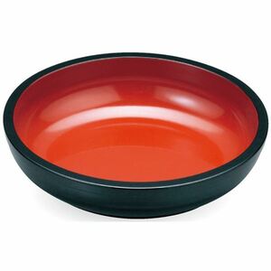 【新品】尺0 盛込鉢/和食器 【黒内朱 A】 直径310mm×76mm 日本製 〔和食 レストラン 店舗 お店〕