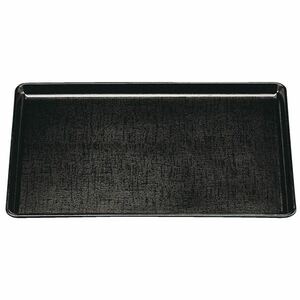 【新品】尺5 布目長角トレー/おぼん 【黒SL】 449×338×22mm ノンスリップ 日本製 食洗機対応 〔和食 レストラン 店舗 お店〕