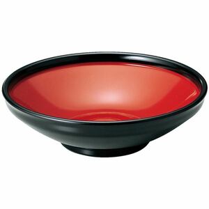 【新品】8.5寸 ふる里鉢/和食器 【黒内朱 A】 直径265mm×78mm 日本製 〔和食 レストラン 店舗 お店〕