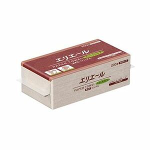 【新品】（まとめ）大王製紙 エリエールペーパータオルスマートタイプ 無漂白シングル 中判 200枚 1パック【×50セット】