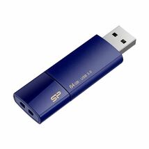 【新品】(まとめ）シリコンパワー USB3.0スライド式フラッシュメモリ 64GB ネイビー SP064GBUF3B05V1D 1個【×3セット】_画像3