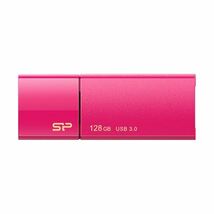 【新品】(まとめ）シリコンパワー USB3.0スライド式フラッシュメモリ 128GB ピンク SP128GBUF3B05V1H 1個【×3セット】_画像1