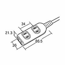 【新品】(まとめ）サンワサプライ タップ 2P・3個口10m TAP-3W10N 1セット(5個)【×3セット】_画像2