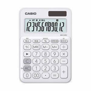 [ new goods ]( summarize ) Casio colorful calculator Mini Just type 12 column white MW-C20C-WE-N 1 pcs [×10 set ]