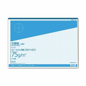 【新品】(まとめ) コクヨ 上質方眼紙 A3 1mm目 ブルー刷り 50枚 ホ-18B 1冊 【×10セット】