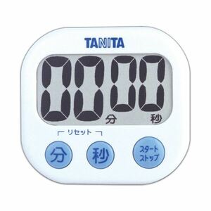 【新品】(まとめ) タニタ でか見えタイマー ホワイト TD-384WH 1個 【×10セット】