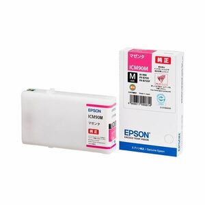 【新品】(まとめ) エプソン EPSON インクカートリッジ マゼンタ Mサイズ ICM90M 1個 【×10セット】