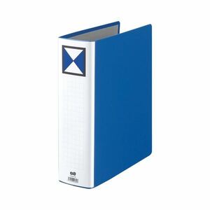 【新品】(まとめ) TANOSEE 両開きパイプ式ファイル A4タテ 700枚収容 背幅86mm 青 1冊 【×10セット】