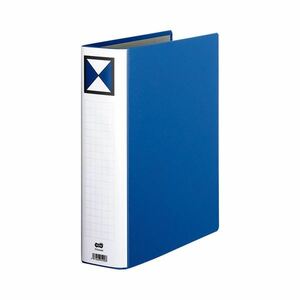 【新品】(まとめ) TANOSEE 両開きパイプ式ファイル A4タテ 600枚収容 背幅76mm 青 1冊 【×10セット】