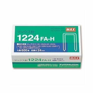 【新品】(まとめ) マックス ホッチキス針 大型12号シリーズ 100本連結×6個入 1224FA-H 1箱 【×10セット】